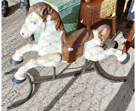 Vintage metal rocking horse