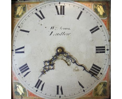 A George III oak and mahogany thirty hour longcase clock, the 31cm dial with Roman numerals, date aperture and signed William