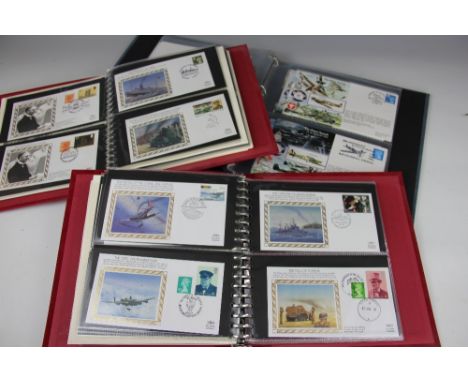Two 'The Second World War' albums of first day covers, with explanatory notes, with a 'Battle of Britain Diary' album of firs