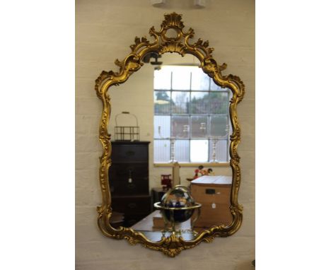 A modern gilt framed wall mirror, 118cm H x 72cm W