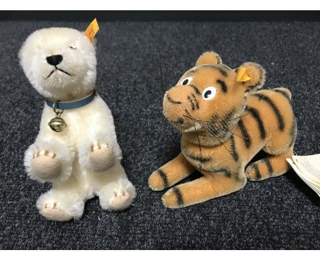 A Steiff 'Knut' Polar bear together with a Steiff Tigger (2)