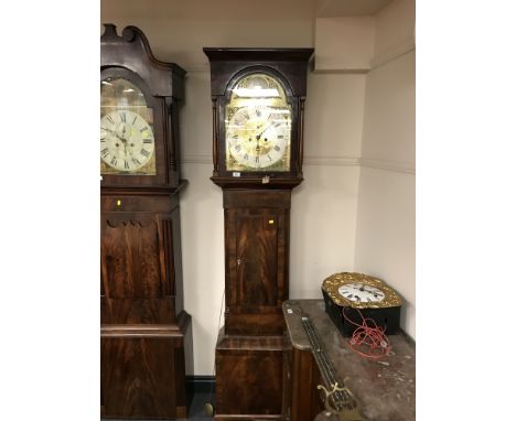 A 19th century mahogany longcase clock with brass and silvered dial, by Smith Pittenmeen, height 213.5 cm. 