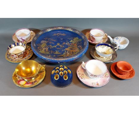 A Carltonware bowl together with a collection of cups and saucers and other ceramics 
