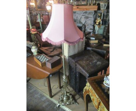 Victorian Brass Adjustable Standard Lamp