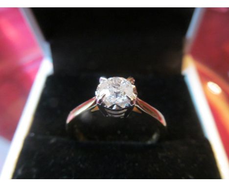 Diamond Solitaire Ring on 14CT Yellow Gold Band