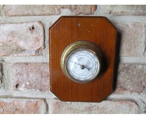 Brass Mounted Wall Barometer of Neat Size 8 Inches High x 6 Inches Wide