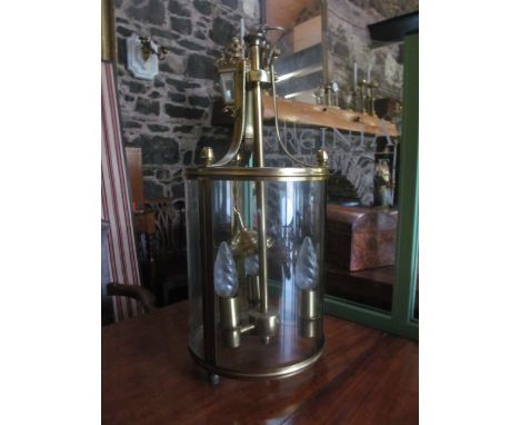 Brass Lantern of Circular Form 27 Inches High