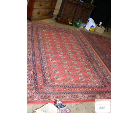 Middle Eastern style carpet with geometric border - 300cm x 200cm