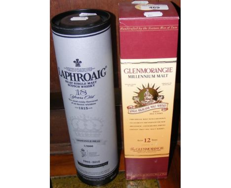 A Glenmorangie Millennium Malt in original box, together with an 18 year old Scotch Whisky - boxed