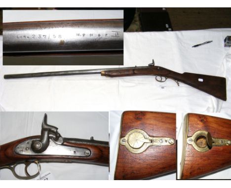 An old rifle stamped H P M S R - 104 (obsolete calibre)