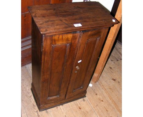 Small proportioned antique two door cabinet - 76cm high