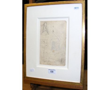 L S LOWRY - an original pencil sketch of park scene - sold by Sotheby's in the Made in Britain Sale - April 2017 sale number 