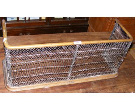 A brass and steel fireguard - 70cm