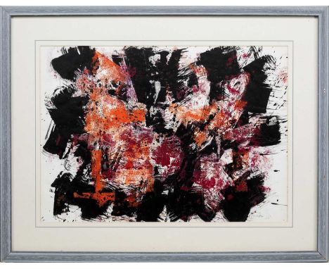 * WILLIAM GEAR RA FRSA RBSA (SCOTTISH 1915 - 1997), UNTITLED 1958 mixed media on paper, signed and dated '58mounted, framed a