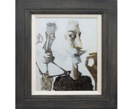 * JOHN BYRNE RSA (SCOTTISH 1940 - 2023), YOUNG AND OLD offset lithograph on paperframed and under glassimage size 32cm x 26cm