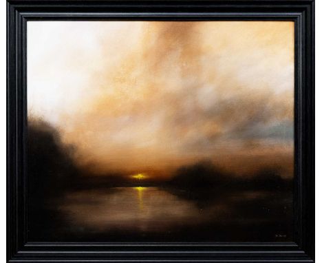 * DARREN SCOTT, FADING LIGHT oil on board, signed, titled versoframed and under glassimage size 50cm x 60cm, overall size 58c