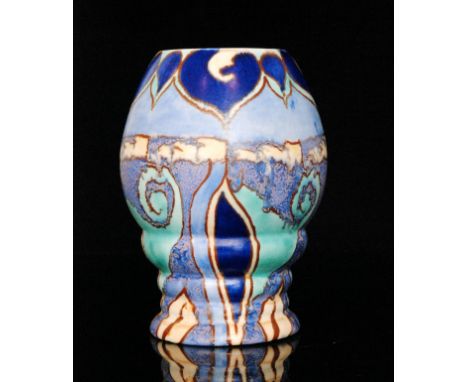 Clarice Cliff - Inspiration Persian - A shape 362 vase circa 1930, hand painted with a Persian inspired abstract pattern in t