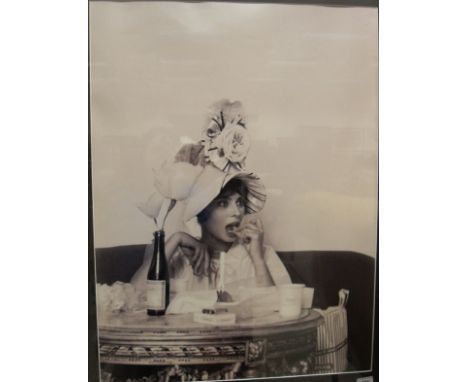 A 20th Century SCHOOL "Audrey Hepburn", a portrait black and white photogaphic print together with two black and white photog