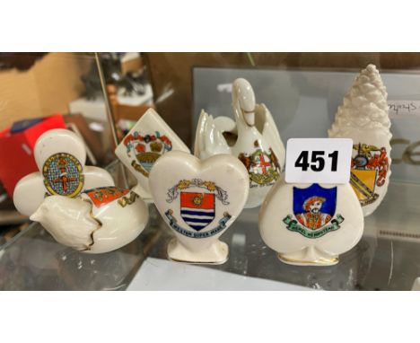 GROUP OF CRESTED CHINA WARE INC. PLAYING CARD SET, PINECONE AND CHICK&nbsp;