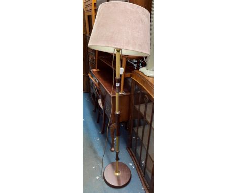 1970S REEDED AND TURNED LAMP STANDARD