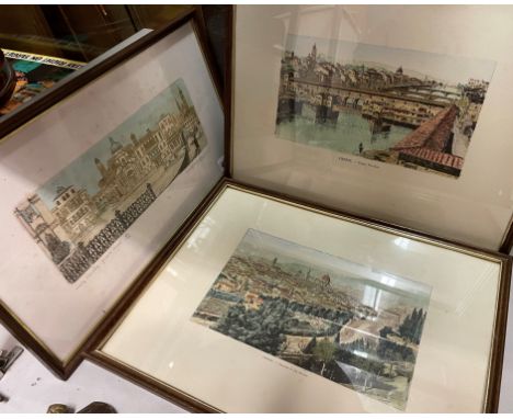 LIMITED EDITION PRINT - EARLY MORNING GRAND CANAL, VENICE AND TWO OTHER ITALIAN LITHOGRAPHIC PRINTS