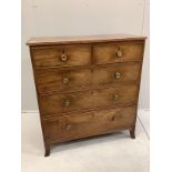 A Regency mahogany five drawer chest, width 95cm, depth 49cm, height 103cm