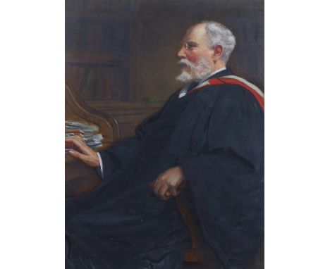 Charles Ernest Butler (1864-1933), oil on canvas, Portrait of an academic at a desk, signed,  54 x 41cm, ornate gilt framed