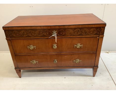 A Biedermeier style mahogany commode, width 112cm, depth 53cm, height 78cm
