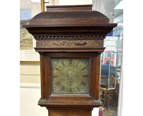 An 18th century oak thirty hour longcase clock, the 10in. square dial marked William Bassett, Mayfield, height 196cm