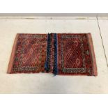 A Tekke Turkoman red ground saddlebag, 91 x 50cm