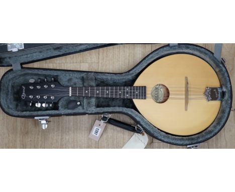 A cased 'Army and Navy' model Ozark mandolin, body length 29cm, in a good hard case