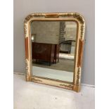 A 19th century Louis Philippe giltwood and composition wall mirror, width 90cm, height 109cm