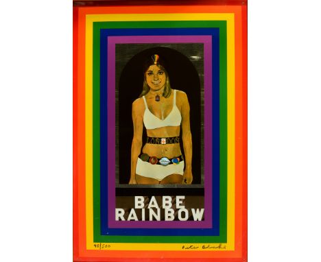 •SIR PETER BLAKE, CBE, RA (b.1932) BABE RAINBOW Screenprint, in colour, 1967, on metal, signed and numbered 98/500 in felt ti