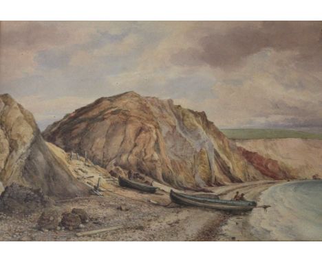 C. JOHN M. WHICHELO (1784-1865) ALUM BAY CHINE,  THE ISLE OF WIGHT; THE ARCH AND STAGG ROCKS, FRESHWATER GATE (ISLE OF WIGHT)