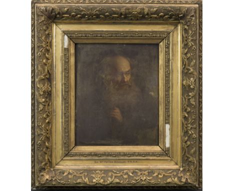 SIR WILLIAM FETTES DOUGLAS (SCOTTISH 1822 - 1891),PORTRAIT OF AN ELDERLY GENTLEMANoil on panel, signed25cm x 20.5cmFramed