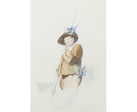 JOHN PETTIE RA HRSA (SCOTTISH 1839 - 1893),PORTRAIT OF A GENTLEMANwatercolour on paper, signed42cm x 28.5cmMounted, framed an