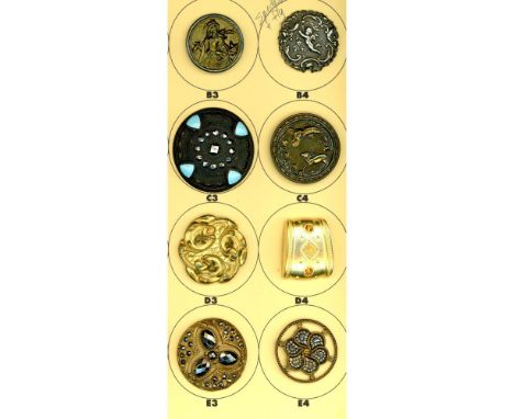 8 Large 19th-20th century examples including pictorial. This lot includes a wonderful turquoise enamel DF (decorative Finish)