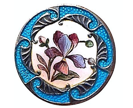 1 medium size 19th century Guilloche &amp; Emaux Peints enamel. Here is a striking and stunning example of enamel work during