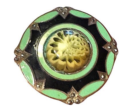 1 Extra large early 20th century example in a colorful enamel. We found this to be an interesting and cool example of early 2