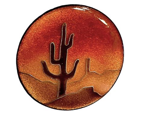 1 Large 20th century enamel button by artist Glenda Ott. As far as we know Glenda no longer makes these beautiful buttons. Gl