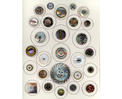 27 S/M/L 19th and early 20th century assorted techniques. Here is a nice card of assorted pearls including a great brown shad