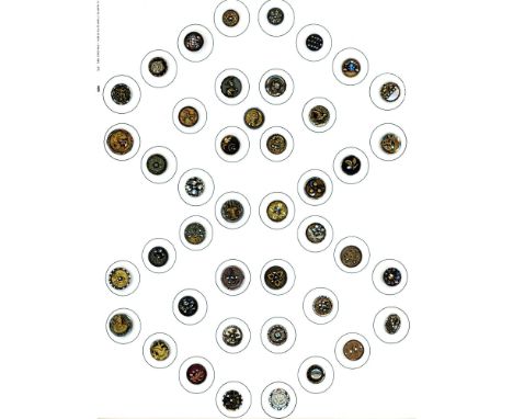 42 Small 19th century assorted technique examples. This card includes a large selection of pictorials, cut steel OME, pearl O