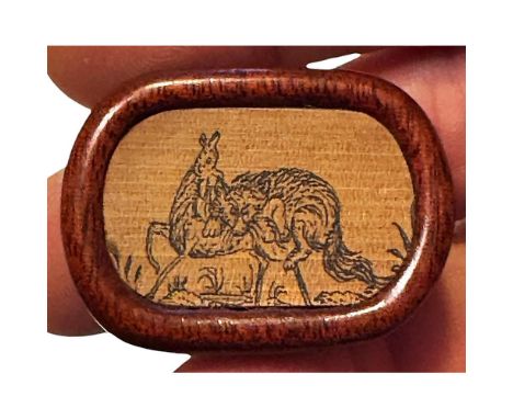 1 Large shaped pictorial 20th century button by Herman Bangemann. This artist from Texas worked in several different mediums 