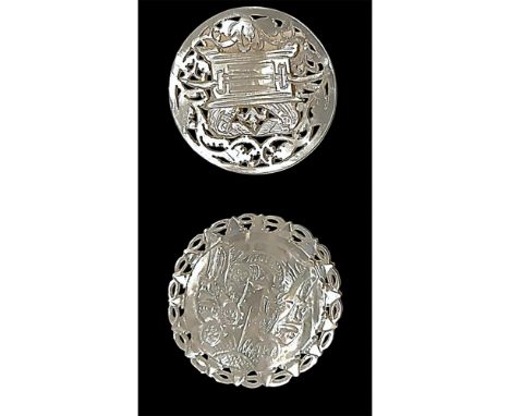 2 Large 20th century carved Bethlehem Pearl examples. Here we have two different pictorial examples from the early 1930's whe