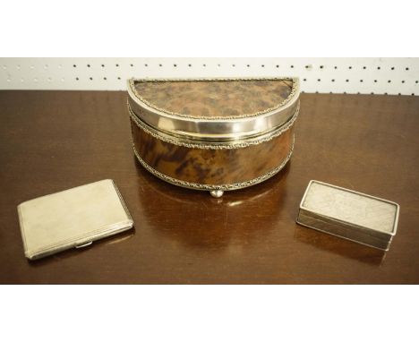 SILVER SNUFF BOX, William IV 1838 by Francis Clark, Scottish tartan decorated with inscription reading from a friend to J.R R