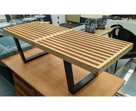 VITRA NELSON BENCH BY GEIRGE NELSON, 122cm x 47cm x 37cm. 