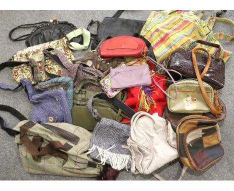Modern Handbags comprising an Alexander Wang light grey pebble leather shoulder and tote bag, Tweedmill checked wool overnigh