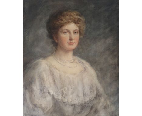 HENRY WRIGHT KERR RSA, RSW (SCOTTISH 1857-1936) PORTRAIT OF A SOCIETY LADY Watercolour, signed (faint), 66 x 56cm (26 x 22") 