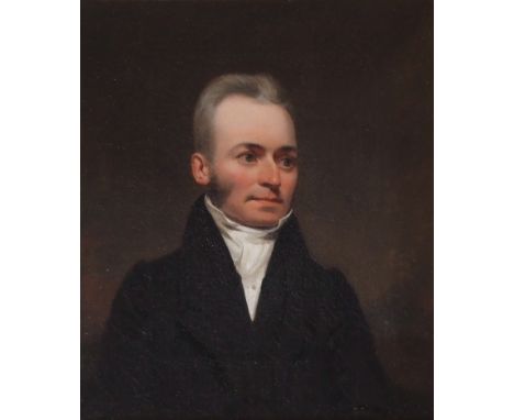 SCOTTISH SCHOOL (19TH CENTURY) PORTRAIT OF A GENTLEMAN Oil on canvas, 19 x 16.5cm (7 1/2 x 6 1/2") Condition Report: The canv