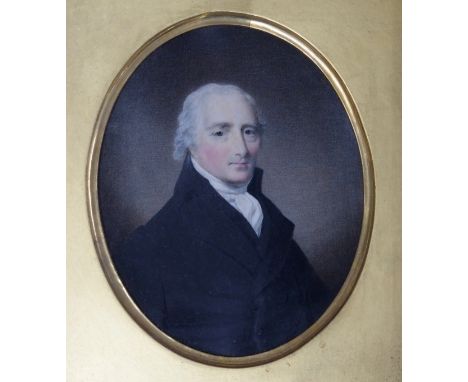 SCOTTISH SCHOOL (18TH/19TH CENTURY) PORTRAIT OF REVEREND WILLIAM TRAIL LLD Watercolour and bodycolour, 16.5 x 13cm (6 1/2 x 5